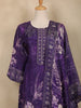 Dark Purple Floral Design Printed Organza Salwar Suit