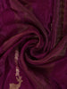 Dark Purple Deer Motif Semi Tussar Saree - Diadem