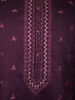 Dark Purple Floral Embroidered Cotton Kurta for Men