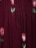 Dark Purple Floral Printed Design Cotton Anarkali Salwar Suit with Dupatta