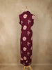 Dark Purple Floral Printed Design Cotton Co-ord Set