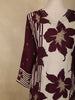 Dark Purple  Floral Printed Design Cotton Co-ord Set