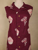 Dark Purple Floral Printed Design Cotton Co-ord Set