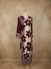Dark Purple  Floral Printed Design Cotton Co-ord Set