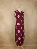 Dark Purple Floral Printed Design Cotton Co-ord Set