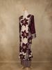 Dark Purple  Floral Printed Design Cotton Co-ord Set