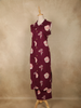Dark Purple Floral Printed Design Cotton Co-ord Set