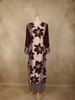 Dark Purple  Floral Printed Design Cotton Co-ord Set