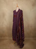 Dark Purple Floral Printed Design Cotton Salwar Suit with Dupatta