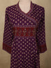 Dark Purple Floral Printed Design Cotton Salwar Suit with Dupatta