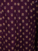Dark Purple Floral Printed Design Cotton Salwar Suit with Dupatta