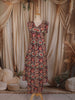 Dark Purple Floral Printed Design Cotton Straight Cut Salwar Suit
