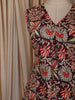 Dark Purple Floral Printed Design Cotton Straight Cut Salwar Suit
