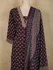 Dark Purple Floral Printed Design Cotton Straight Cut Salwar Suit with Dupatta