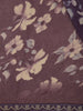 Dark Purple Floral Printed Georgette Saree