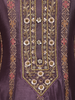 Dark Purple Floral Thread and Sequins Embroidered Design Crepe Palazzo Suit
