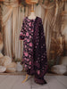 Dark Purple Floral Vine Printed Design Cotton Salwar Suit wit Matching Dupatta
