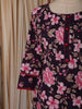 Dark Purple Floral Vine Printed Design Cotton Salwar Suit wit Matching Dupatta