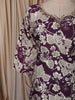 Dark Purple Floral Vine Printed Design Cotton Straight Cut Salwar Suit with Dupatta