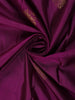 Dark Purple Floral Woven Pure Kanchipuram Silk Saree