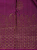 Dark Purple Floral Woven Pure Kanchipuram Silk Saree