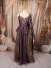 Dark Purple Floral Zardozi Embroidered Design Tissue Silk Fancy Wear Peplum Palazzo Suit with Matching Dupatta