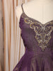 Dark Purple Floral Zardozi Embroidered Design Tissue Silk Fancy Wear Peplum Palazzo Suit with Matching Dupatta
