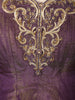 Dark Purple Floral Zardozi Embroidered Design Tissue Silk Fancy Wear Peplum Palazzo Suit with Matching Dupatta