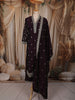 Dark Purple Floral Zari Embroidered Design Georgette Straight Cut Salwar Suit with Matching Dupatta