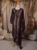 Dark Purple Floral Zari Embroidered Design Tissue Silk Straight Cut Salwar Suit with Dupatta