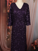 Dark Purple Heavy Sequins Embroidered Design Shimmer Party Wear Gown