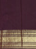 Dark Purple Peacock Butta Woven Design Pure Kanchipuram Silk Saree