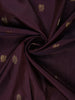 Dark Purple Peacock Butta Woven Design Pure Kanchipuram Silk Saree