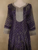 Dark Purple Sequins Embroidered Design Semi Tissue Palazzo Suit