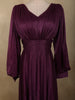 Dark Purple Shimmer Solid And Glitter Design Party Wear Gown with Empire Waist