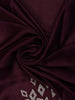 Dark Purple Solid Design Satin Silk Saree With Stone Embellished Border