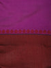 Dark Purple Solid Design Soft Silk Fancy Wear Saree with Contrast Border
