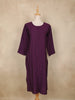 Dark Purple Striped Design Cotton Kurti
