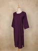 Dark Purple Striped Design Cotton Kurti