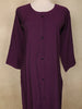 Dark Purple Striped Design Cotton Kurti