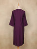 Dark Purple Striped Design Cotton Kurti