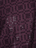 Dark Purple Thread Embroidered Sequin Work Cotton Kurta For Men