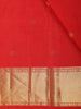 Dark Red Butta Woven Design Kanchipuram Silk Saree with Zari Border