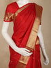 Dark Red Butta Woven Design Kanchipuram Silk Saree with Zari Border