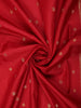 Dark Red Butta Zari Woven Design Kanchipuram Silk Saree with Paisley Zari Border