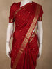 Dark Red Butta Zari Woven Design Kanchipuram Silk Saree with Paisley Zari Border