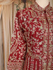 Dark Red  Floral Thread and Sequins Embroidered Design Georgette Lehenga with Dupatta