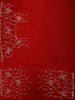 Dark Red Floral Vine Sequins Embroidered Design Crepe Silk Fancy Saree with Scalloped Border