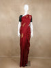 Dark Red Floral Woven Kanchipuram Silk Saree