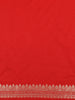 Dark Red Striped Zari Woven Design Banarasi Silk Saree with Zari Border